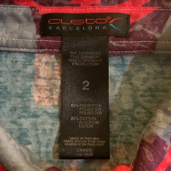 🟠 Custo Barcelona 🟠 unique button-down faux sweater top - Picture 5 of 7